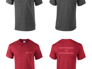 Our exclusive T shirt-red or grey, medium, large or extra large.